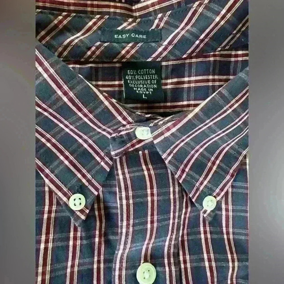 IZOD Mens Woven Button Down Long Sleeve Shirt, Large - Picture 2 of 2